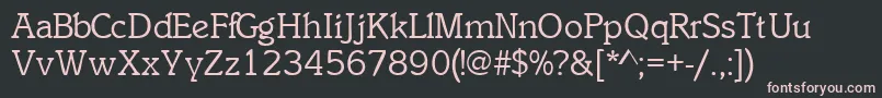 InclinatsskRegular Font – Pink Fonts on Black Background