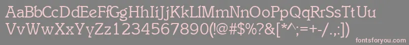 フォントInclinatsskRegular – 灰色の背景にピンクのフォント