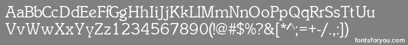 Шрифт InclinatsskRegular – белые шрифты на сером фоне