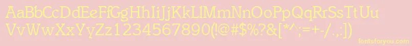 InclinatsskRegular Font – Yellow Fonts on Pink Background