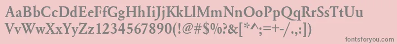 Urwgaramondtdemnar Font – Gray Fonts on Pink Background