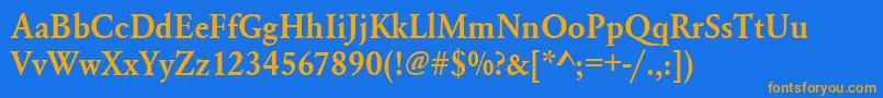 Urwgaramondtdemnar Font – Orange Fonts on Blue Background