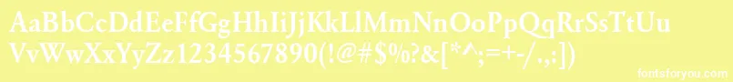 Urwgaramondtdemnar Font – White Fonts on Yellow Background