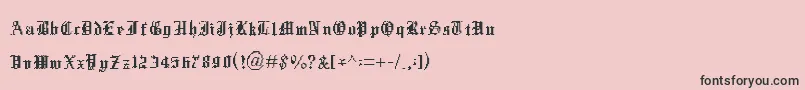 フォントXentype – ピンクの背景に黒い文字