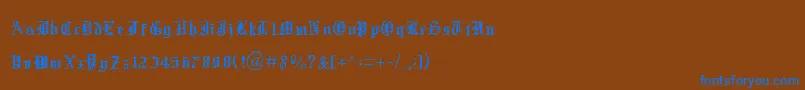 Шрифт Xentype – синие шрифты на коричневом фоне