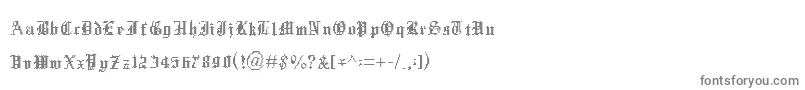 フォントXentype – 白い背景に灰色の文字