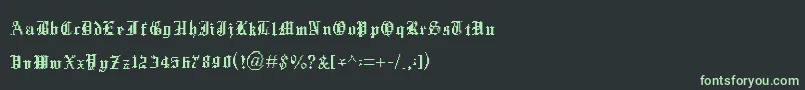 フォントXentype – 黒い背景に緑の文字