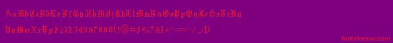 fuente Xentype – Fuentes Rojas Sobre Fondo Morado