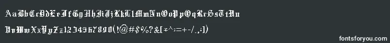 フォントXentype – 黒い背景に白い文字