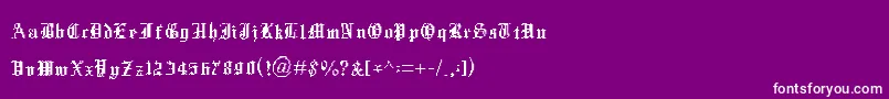 fuente Xentype – Fuentes Blancas Sobre Fondo Morado