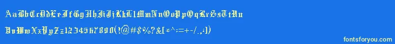 fuente Xentype – Fuentes Amarillas Sobre Fondo Azul