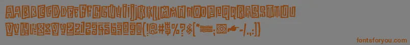 fuente KokoaItc – Fuentes Marrones Sobre Fondo Gris