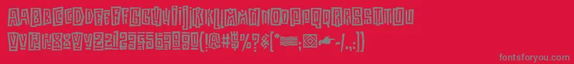 KokoaItc Font – Gray Fonts on Red Background