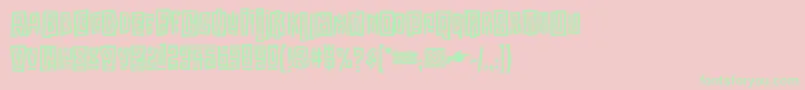 KokoaItc Font – Green Fonts on Pink Background