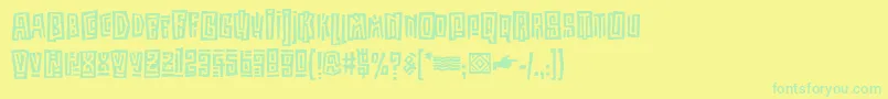 Więcej informacji o czcionce KokoaItc Czcionka KokoaItc – zielone czcionki na żółtym tle