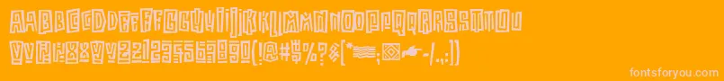 KokoaItc Font – Pink Fonts on Orange Background