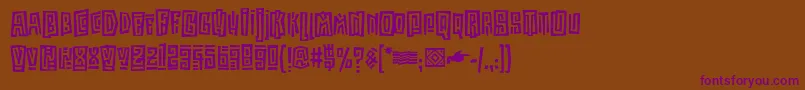 KokoaItc Font – Purple Fonts on Brown Background