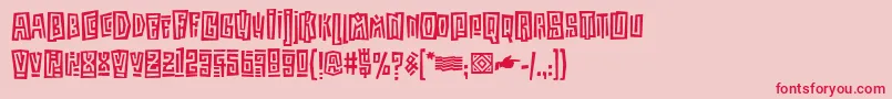 KokoaItc Font – Red Fonts on Pink Background