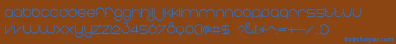 EightOne Font – Blue Fonts on Brown Background