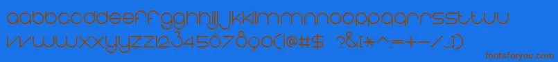 EightOne Font – Brown Fonts on Blue Background
