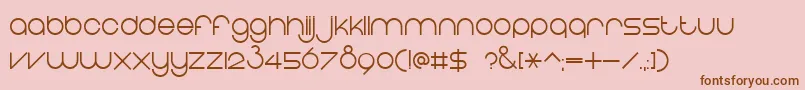 EightOne Font – Brown Fonts on Pink Background