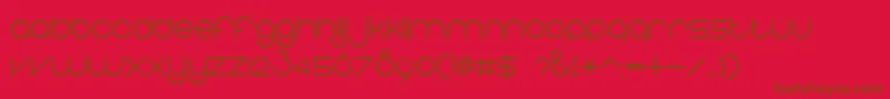 EightOne Font – Brown Fonts on Red Background
