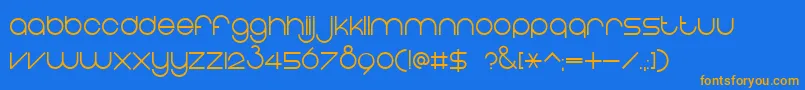EightOne Font – Orange Fonts on Blue Background