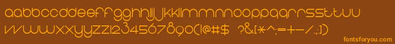 EightOne Font – Orange Fonts on Brown Background
