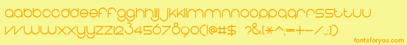 EightOne Font – Orange Fonts on Yellow Background
