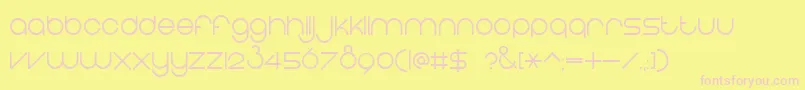 EightOne Font – Pink Fonts on Yellow Background