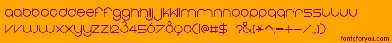 EightOne Font – Purple Fonts on Orange Background