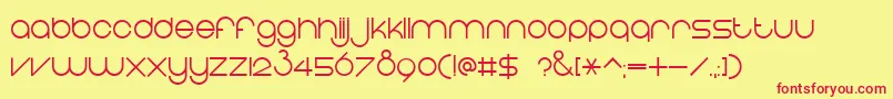 EightOne Font – Red Fonts on Yellow Background