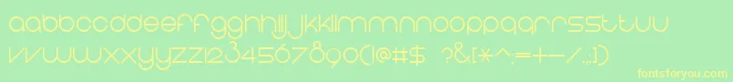 EightOne-Schriftart – Gelbe Schriften auf grünem Hintergrund