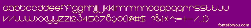 EightOne Font – Yellow Fonts on Purple Background