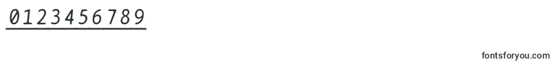 Bptypewriteunderscoreditalics Font – Fonts for Numbers and Digits