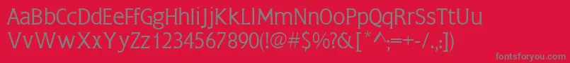 NoblessesskRegular Font – Gray Fonts on Red Background
