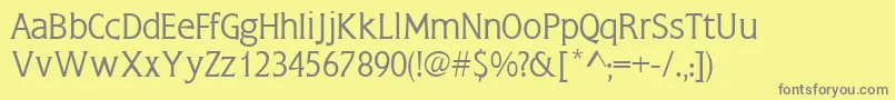 NoblessesskRegular Font – Gray Fonts on Yellow Background