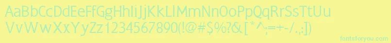 NoblessesskRegular Font – Green Fonts on Yellow Background