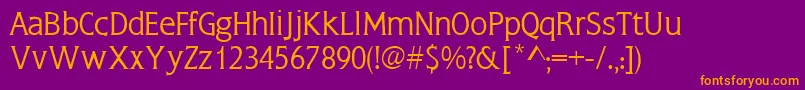 NoblessesskRegular Font – Orange Fonts on Purple Background