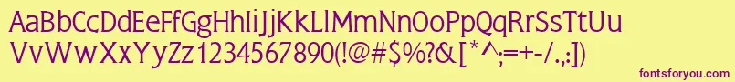 NoblessesskRegular Font – Purple Fonts on Yellow Background