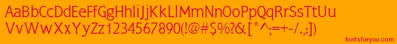 NoblessesskRegular Font – Red Fonts on Orange Background