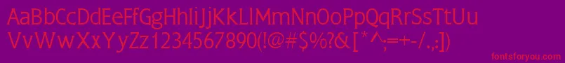 NoblessesskRegular Font – Red Fonts on Purple Background