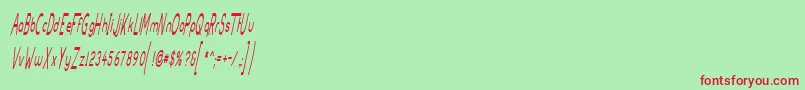 SlightChanges Font – Red Fonts on Green Background