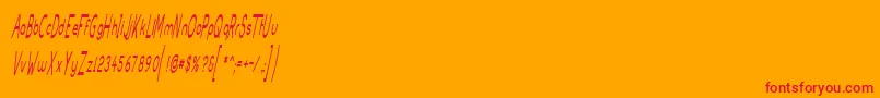 SlightChanges Font – Red Fonts on Orange Background