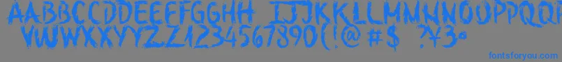 SketchOutYourFingersDemo Font – Blue Fonts on Gray Background