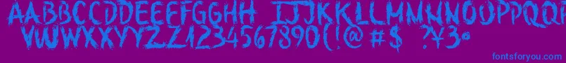 SketchOutYourFingersDemo Font – Blue Fonts on Purple Background