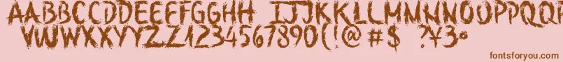 SketchOutYourFingersDemo Font – Brown Fonts on Pink Background