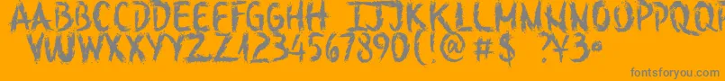 SketchOutYourFingersDemo Font – Gray Fonts on Orange Background