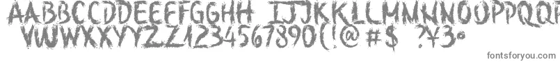 フォントSketchOutYourFingersDemo – 白い背景に灰色の文字