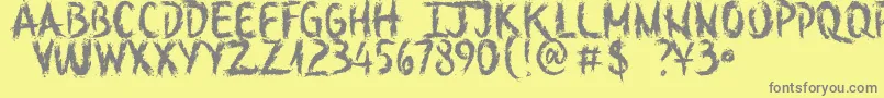 SketchOutYourFingersDemo Font – Gray Fonts on Yellow Background